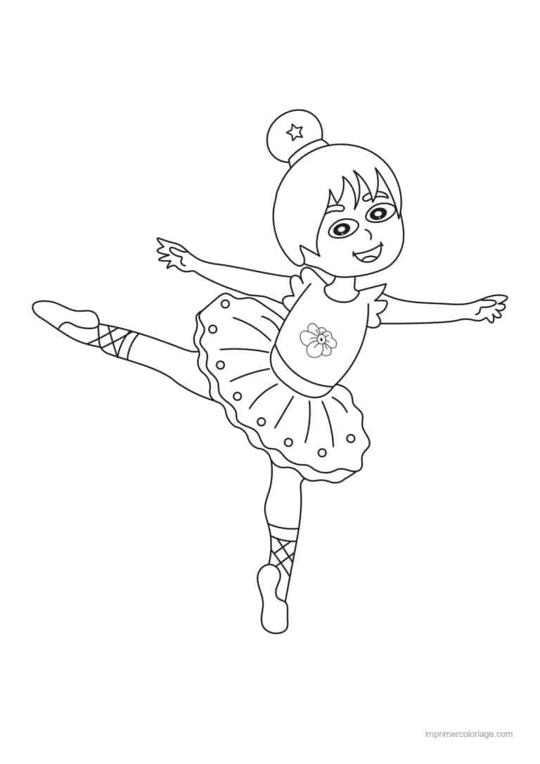 coloriage danse danseuse 02 - dessin gratuit &agrave; imprimer