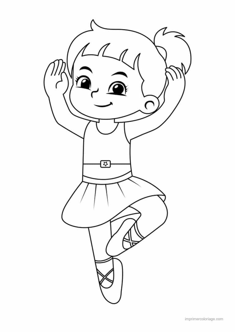 coloriage danse danseuse 04 - dessin gratuit &agrave; imprimer