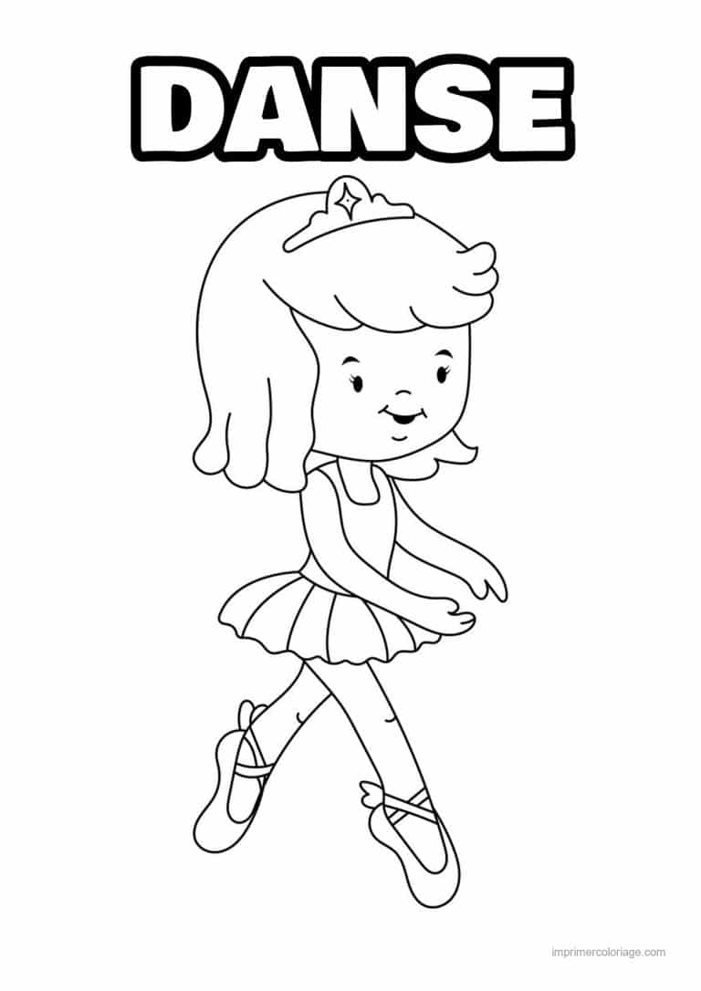 coloriage danse danseuse 05 - dessin gratuit &agrave; imprimer
