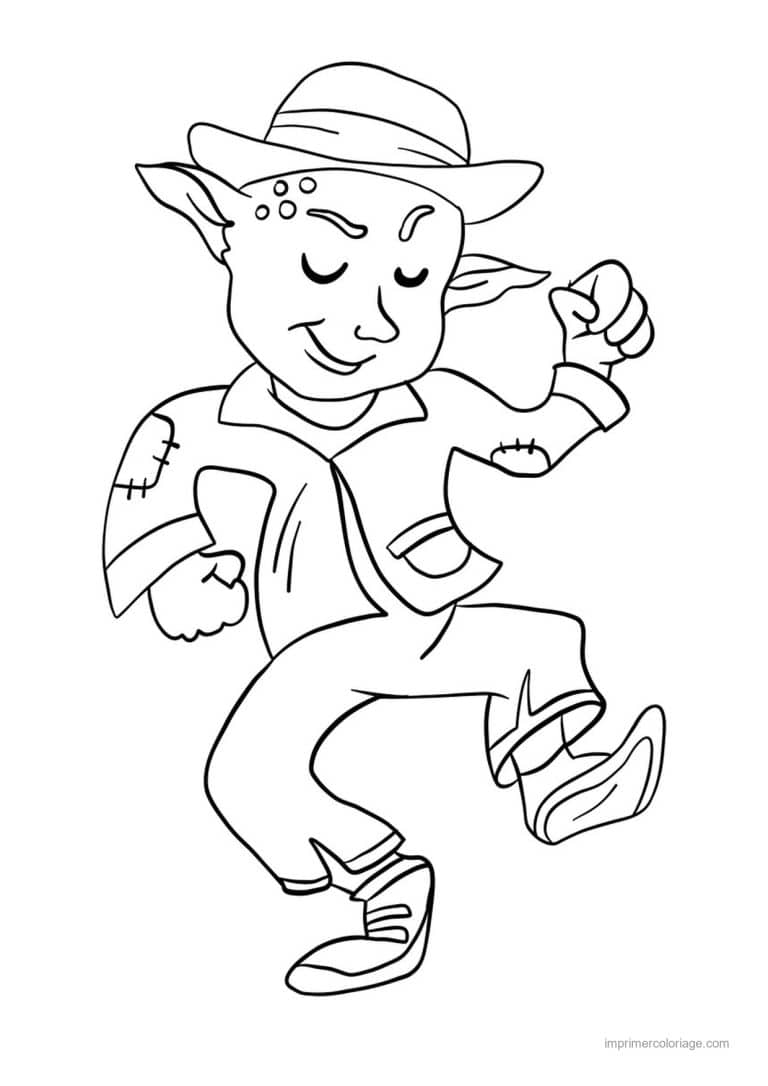 coloriage danse enfant qui danse 02 - dessin gratuit &agrave; imprimer