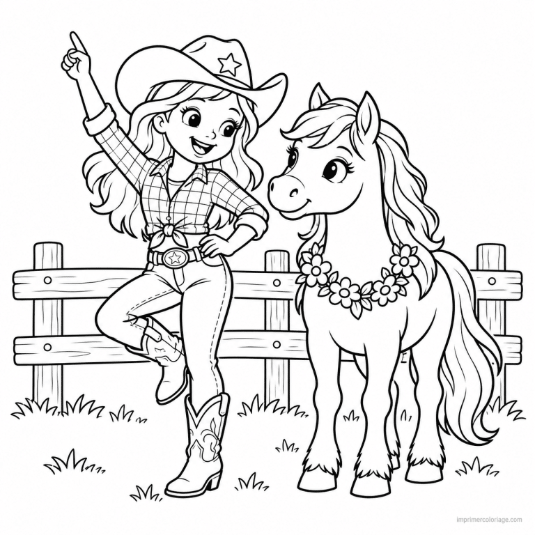 coloriage danse friend danseur country ami poney - dessin gratuit &agrave; imprimer