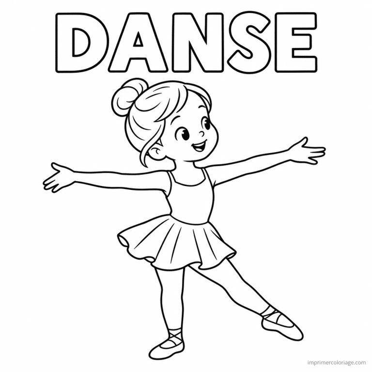 coloriage danse simple enfant pas titre haut - dessin gratuit &agrave; imprimer