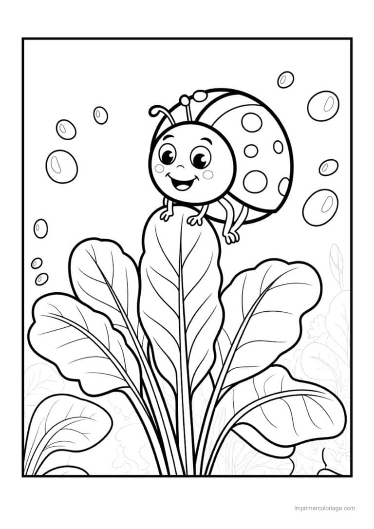 coloriage epinard blette blettes et bulles - dessin gratuit &agrave; imprimer