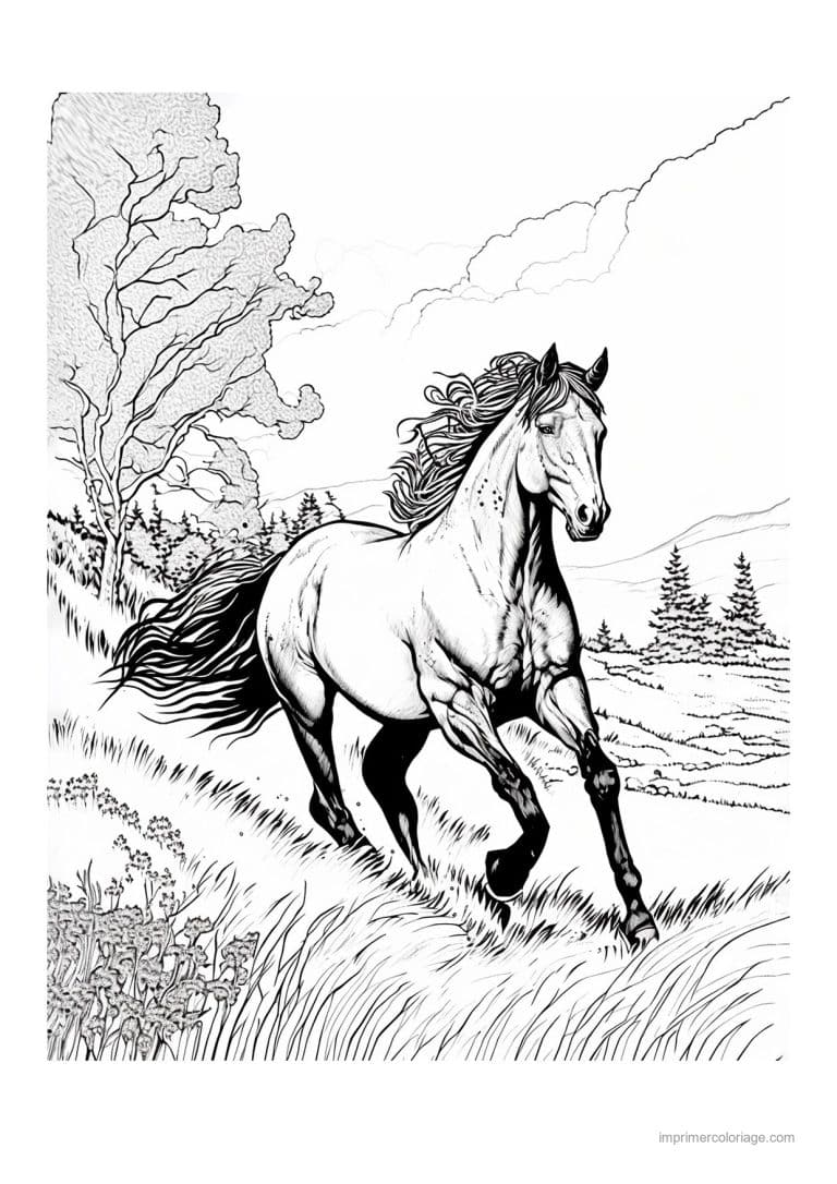 coloriage equitation cavalier 15 - dessin gratuit &agrave; imprimer