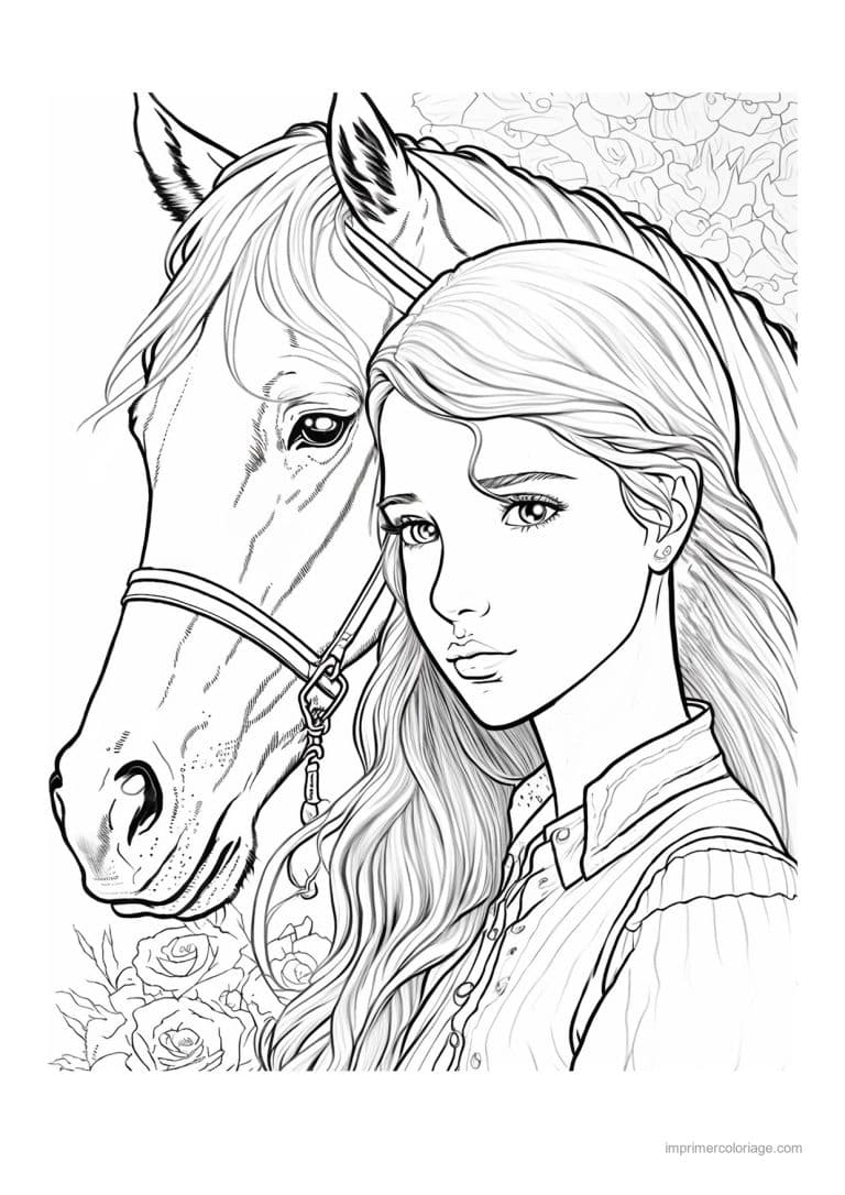 coloriage equitation cavalier 18 - dessin gratuit &agrave; imprimer