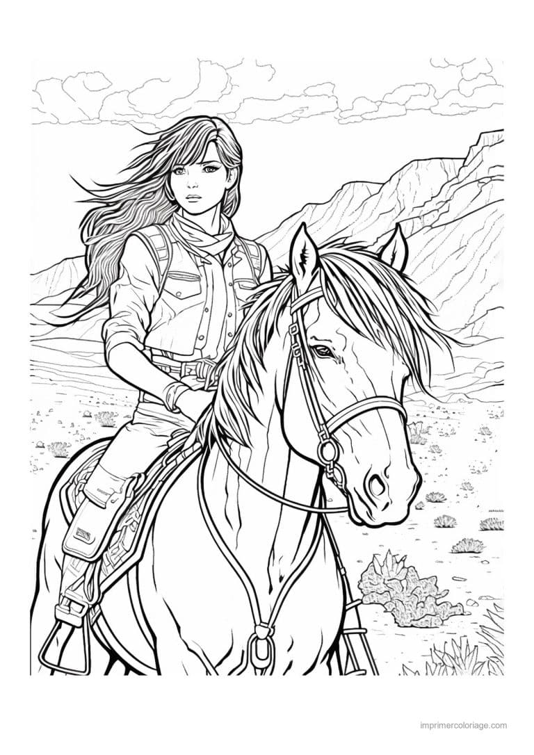 coloriage equitation cavalier 25 - dessin gratuit &agrave; imprimer