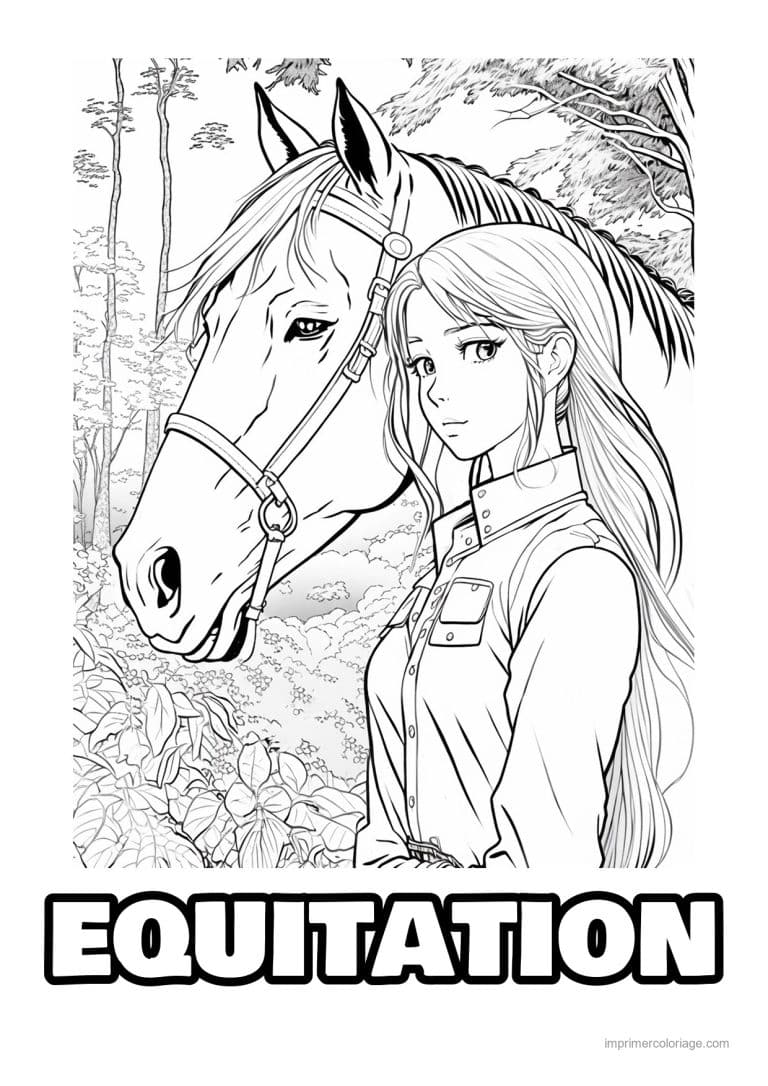 coloriage equitation cavalier 26 - dessin gratuit &agrave; imprimer