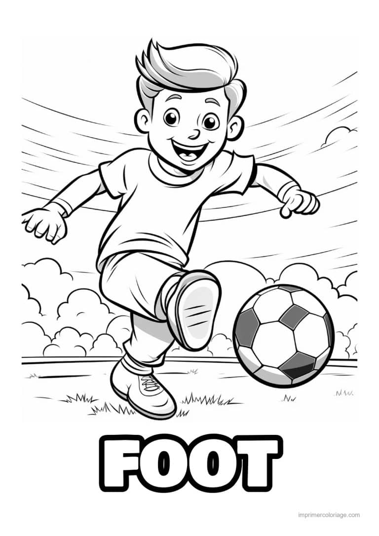 coloriage football 05 - dessin gratuit &agrave; imprimer