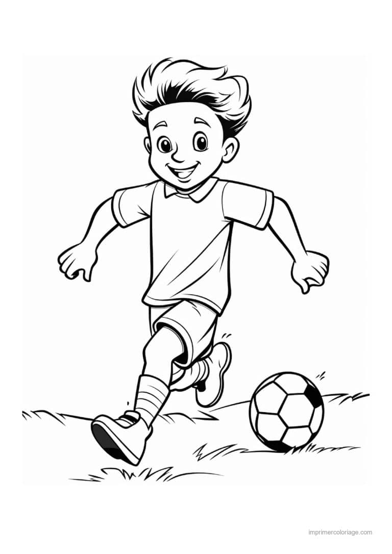 coloriage football 06 - dessin gratuit &agrave; imprimer