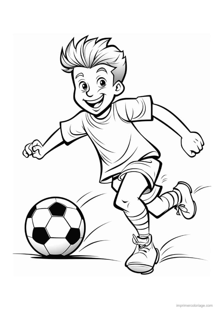 coloriage football 08 - dessin gratuit &agrave; imprimer