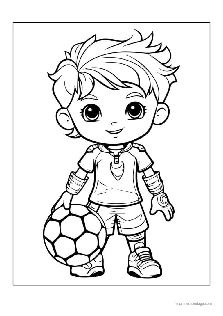 coloriage football 10 - dessin gratuit &agrave; imprimer