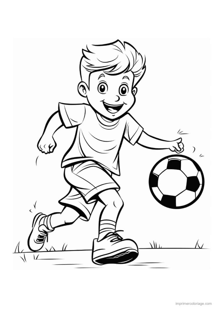 coloriage football 12 - dessin gratuit &agrave; imprimer