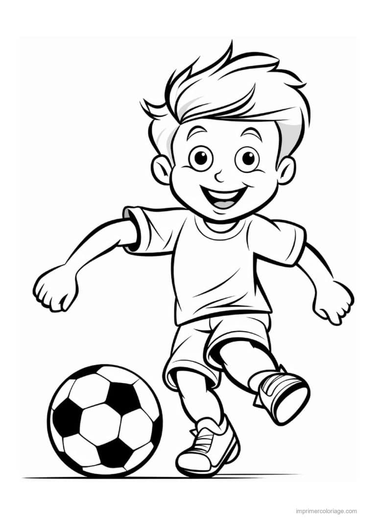 coloriage football 14 - dessin gratuit &agrave; imprimer