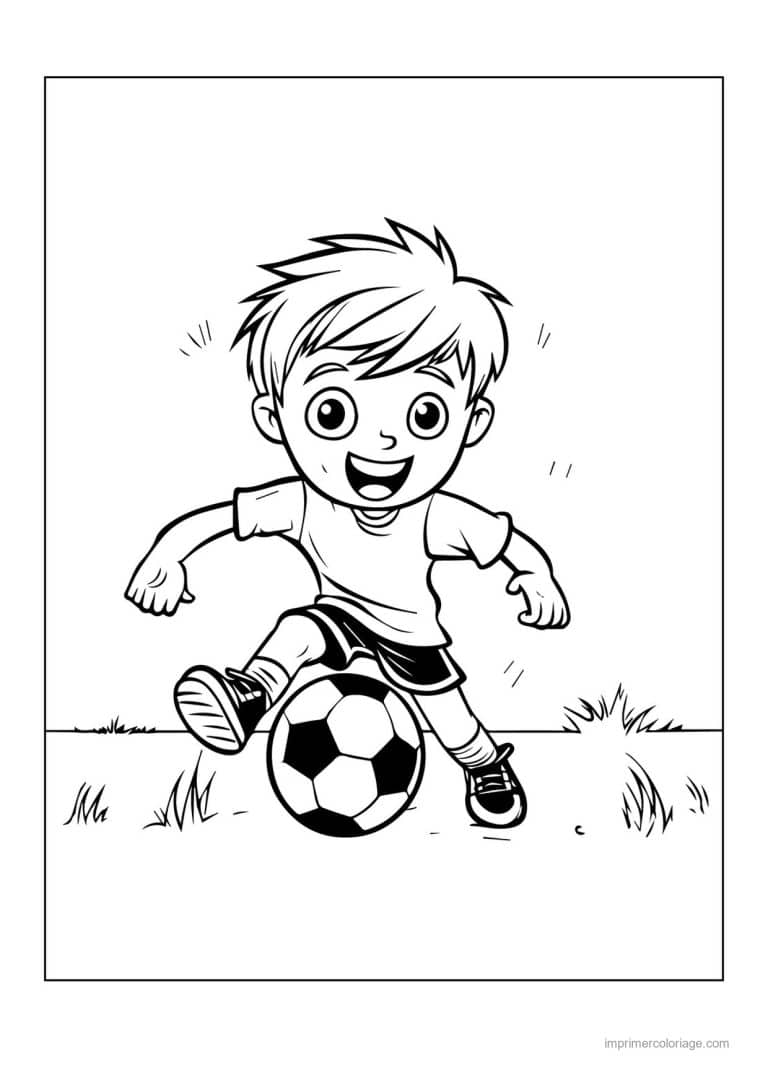 coloriage football 15 - dessin gratuit &agrave; imprimer