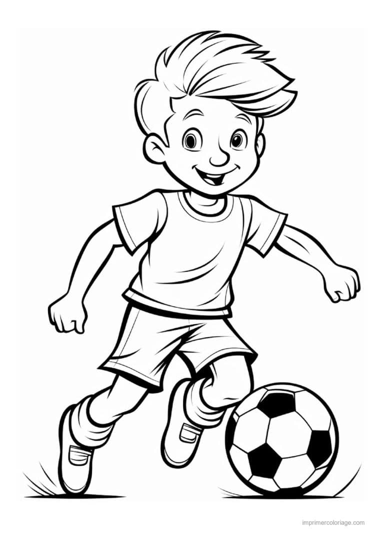 coloriage football 20 - dessin gratuit &agrave; imprimer