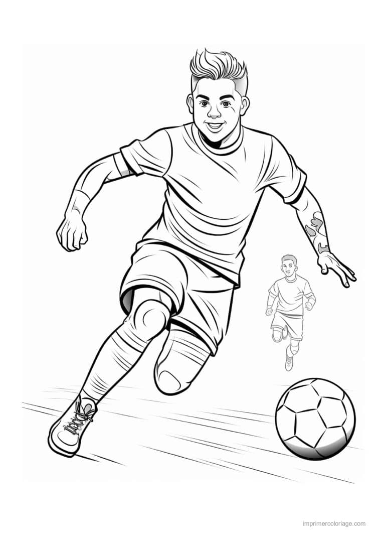 coloriage football 22 - dessin gratuit &agrave; imprimer