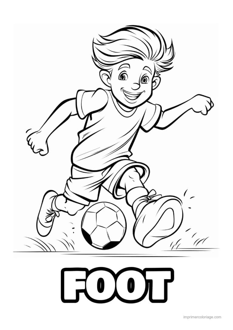 coloriage football - dessin gratuit &agrave; imprimer