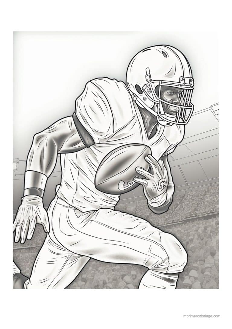 coloriage football americain 05 - dessin gratuit &agrave; imprimer