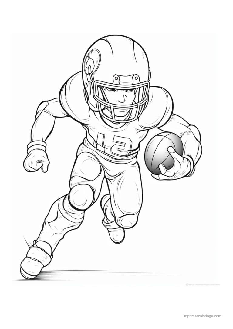 coloriage football americain 06 - dessin gratuit &agrave; imprimer