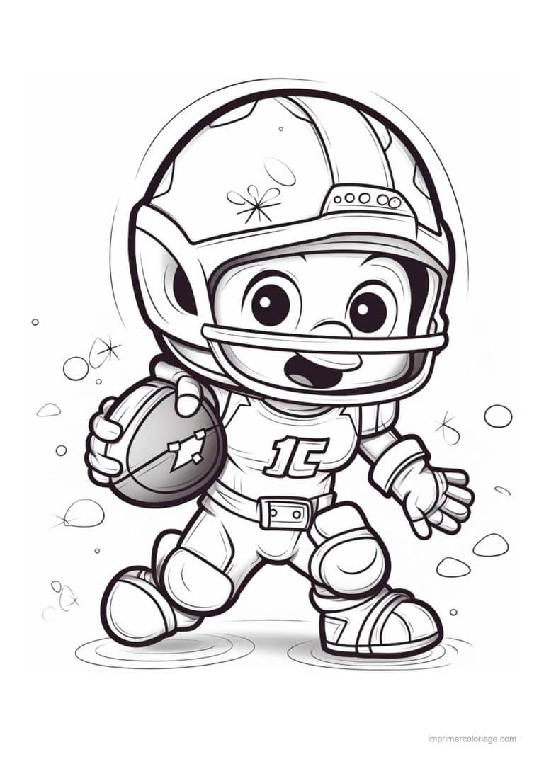 coloriage football americain 12 - dessin gratuit &agrave; imprimer