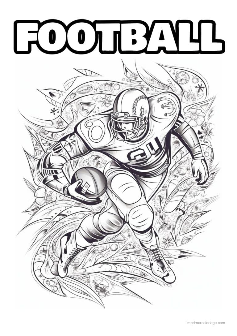 coloriage football americain 13 - dessin gratuit &agrave; imprimer