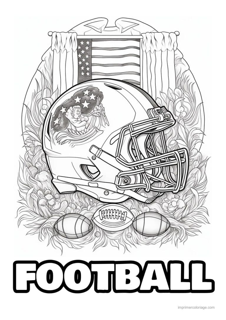 coloriage football americain 16 - dessin gratuit &agrave; imprimer