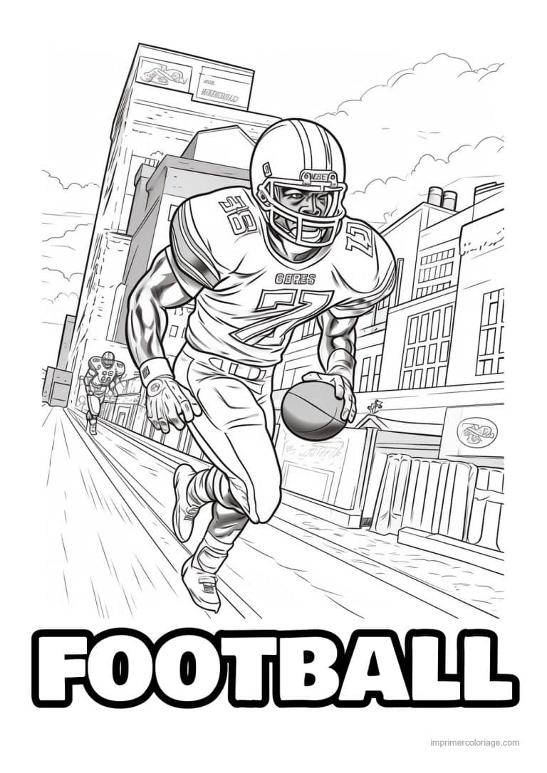 coloriage football americain 22 - dessin gratuit &agrave; imprimer