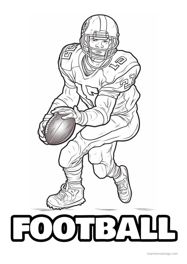coloriage football americain 34 - dessin gratuit &agrave; imprimer