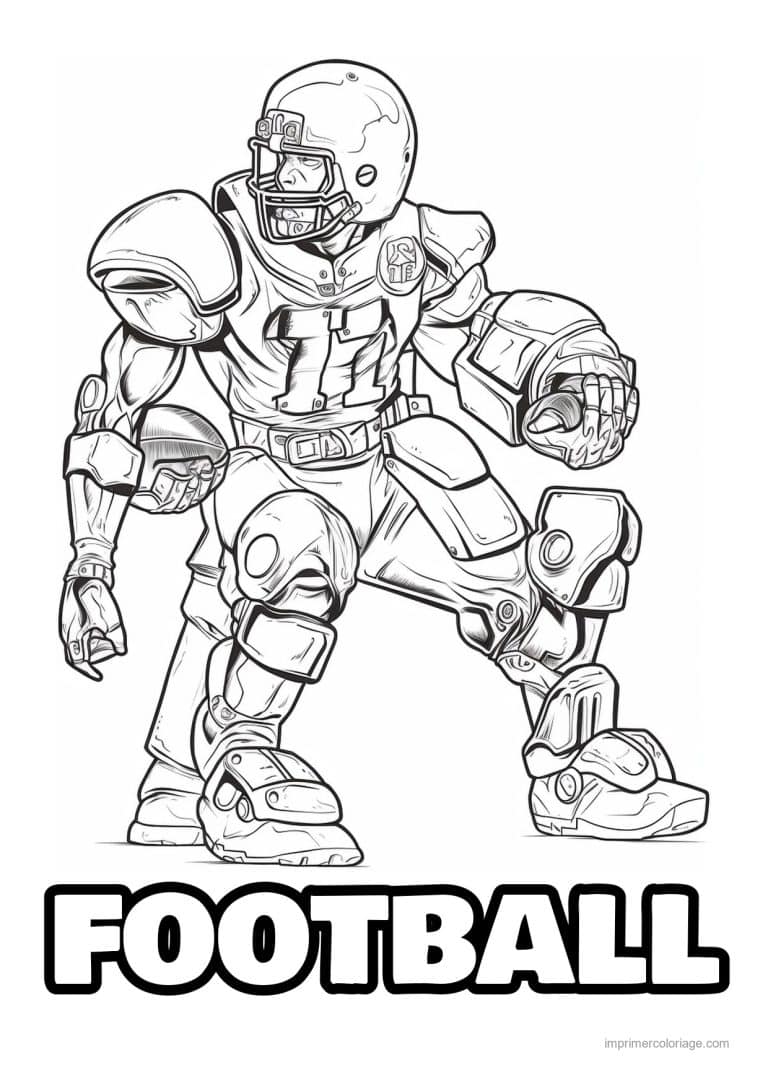 coloriage football americain - dessin gratuit &agrave; imprimer