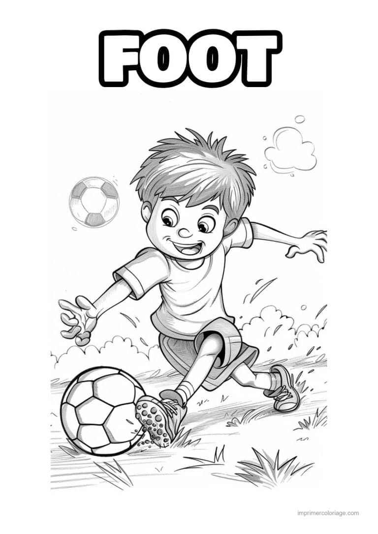 coloriage football enfant footballeur 08 - dessin gratuit &agrave; imprimer