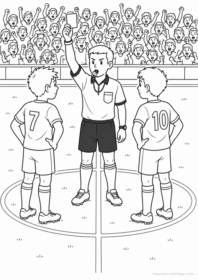 coloriage football enfants parc - dessin gratuit &agrave; imprimer