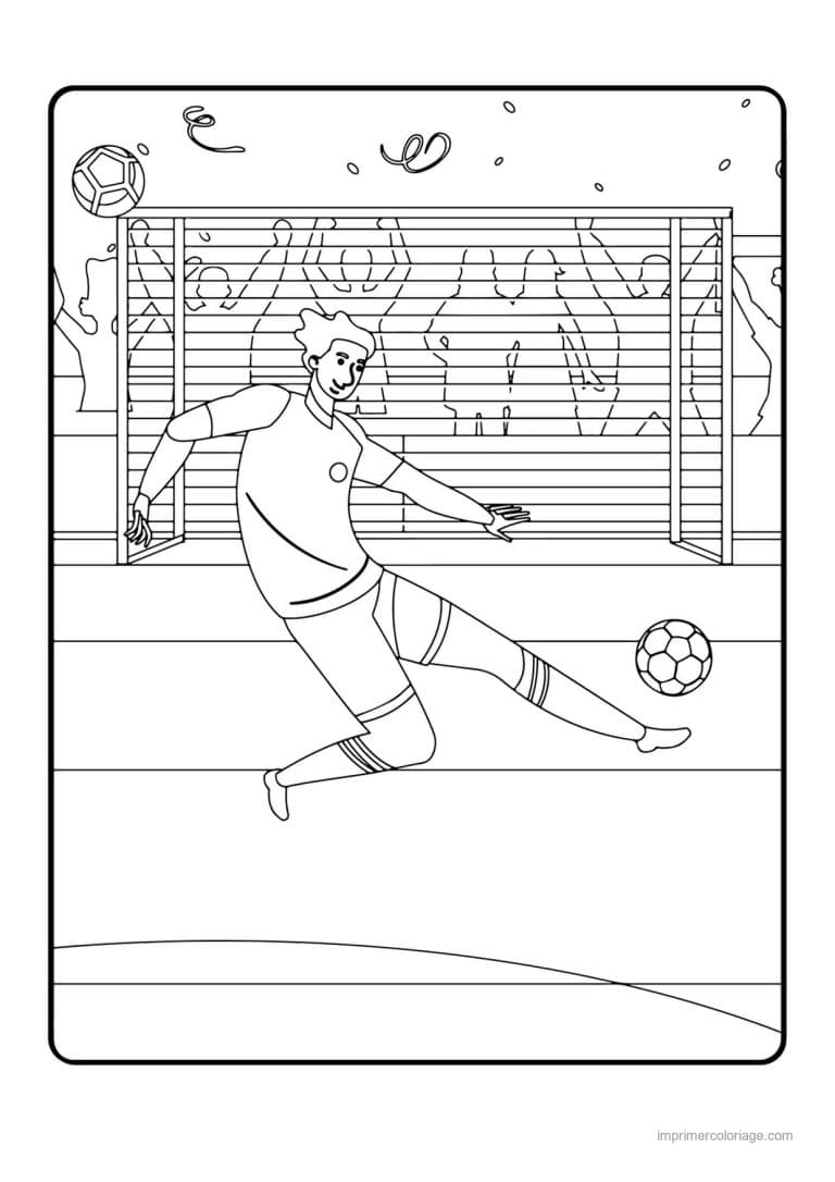 coloriage football footballeur stade 05 - dessin gratuit &agrave; imprimer