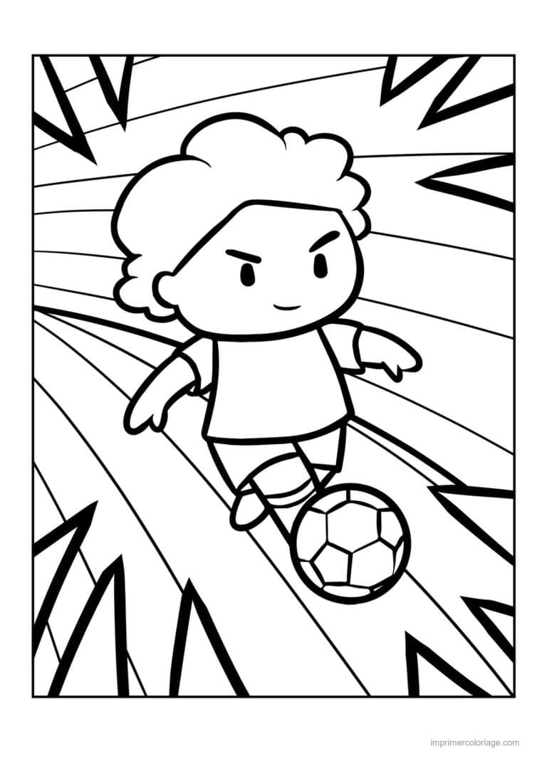 coloriage football garcon football - dessin gratuit &agrave; imprimer