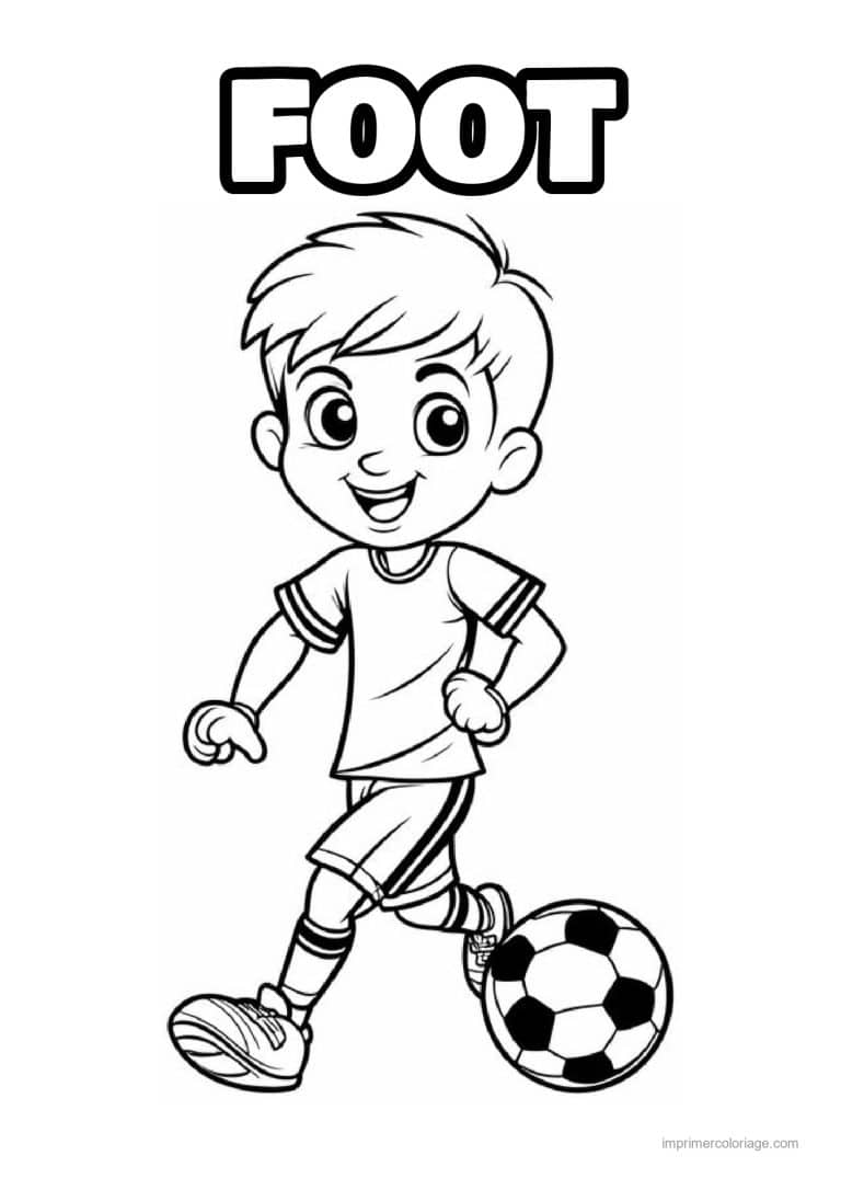 coloriage football garcon footballeur 02 - dessin gratuit &agrave; imprimer
