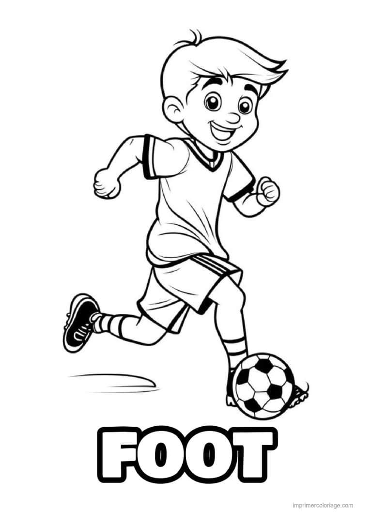 coloriage football garcon footballeur 03 - dessin gratuit &agrave; imprimer