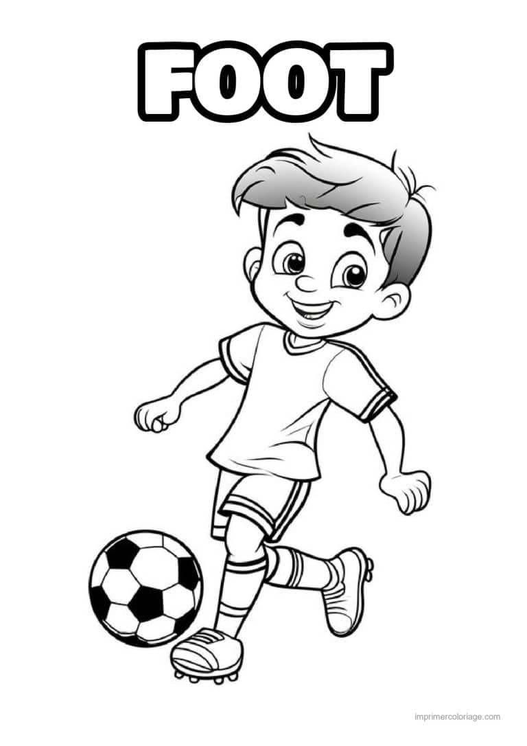 coloriage football garcon footballeur - dessin gratuit &agrave; imprimer