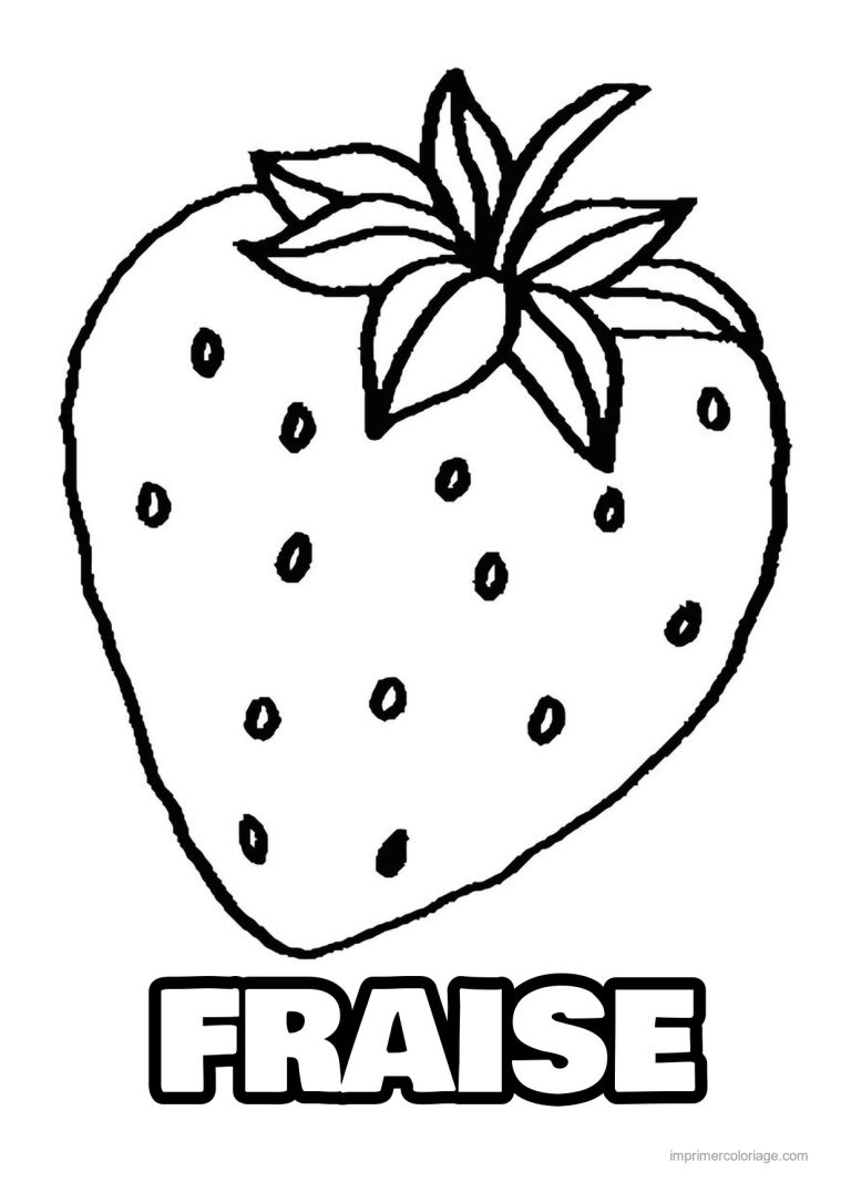 coloriage fraise fraise et sa collerette 2 - dessin gratuit &agrave; imprimer