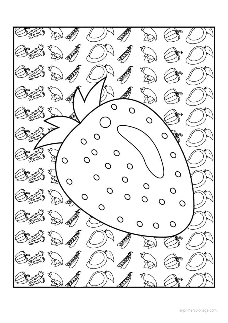 coloriage fraise grosse fraise 2 - dessin gratuit &agrave; imprimer