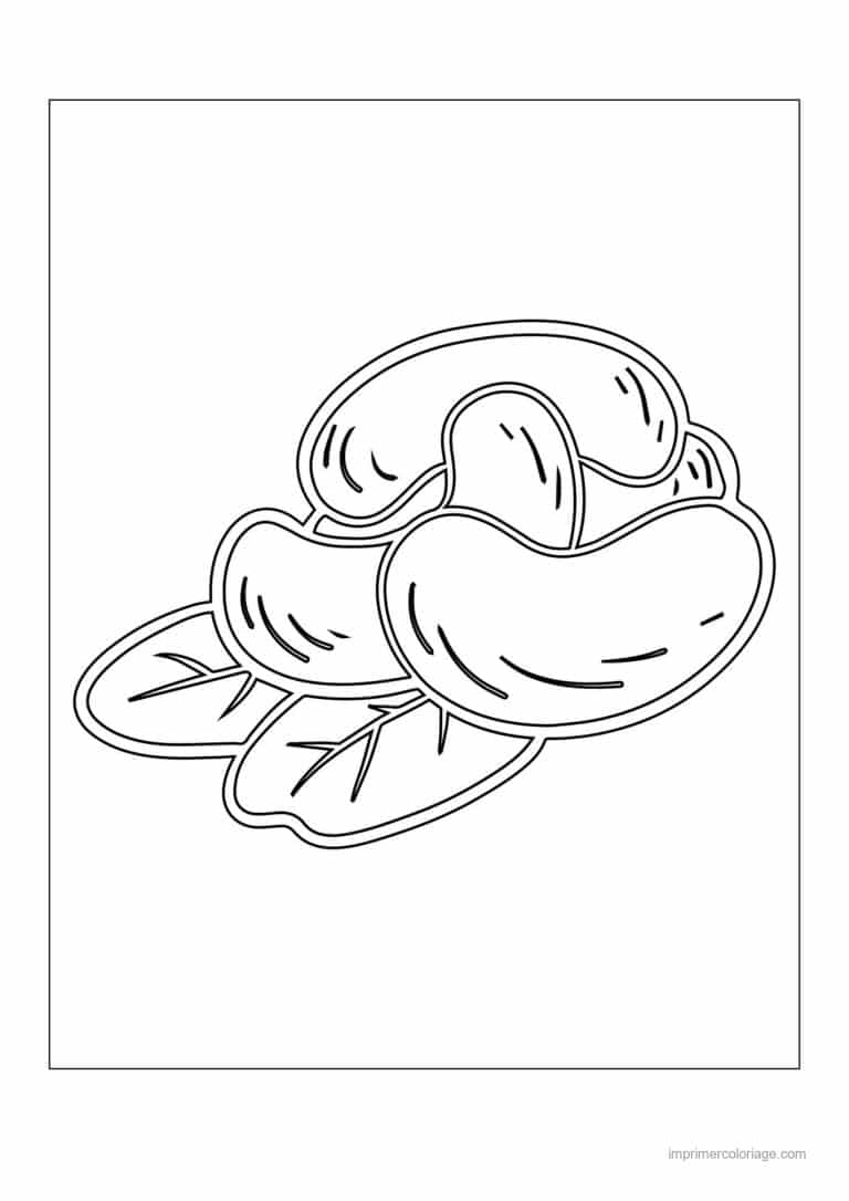 coloriage fruits cacahuetes et feuilles - dessin gratuit &agrave; imprimer