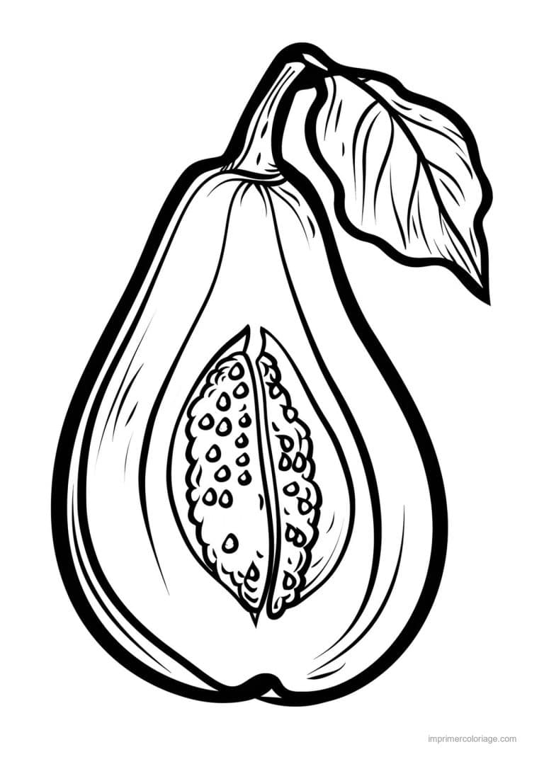 coloriage fruits exotiques fruit exotique grave 168 - dessin gratuit &agrave; imprimer
