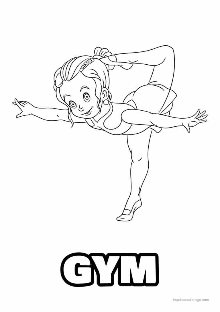 coloriage gymnastique 04 - dessin gratuit &agrave; imprimer
