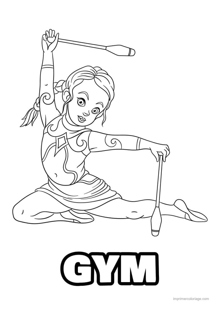 coloriage gymnastique 08 - dessin gratuit &agrave; imprimer