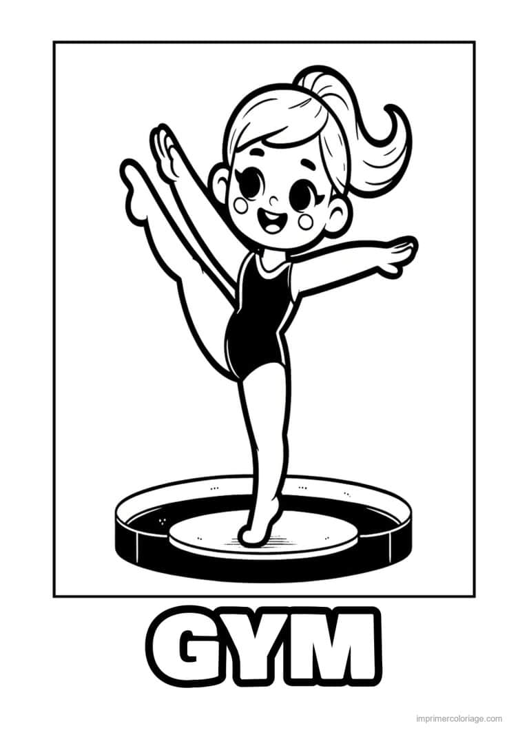 coloriage gymnastique 14 - dessin gratuit &agrave; imprimer