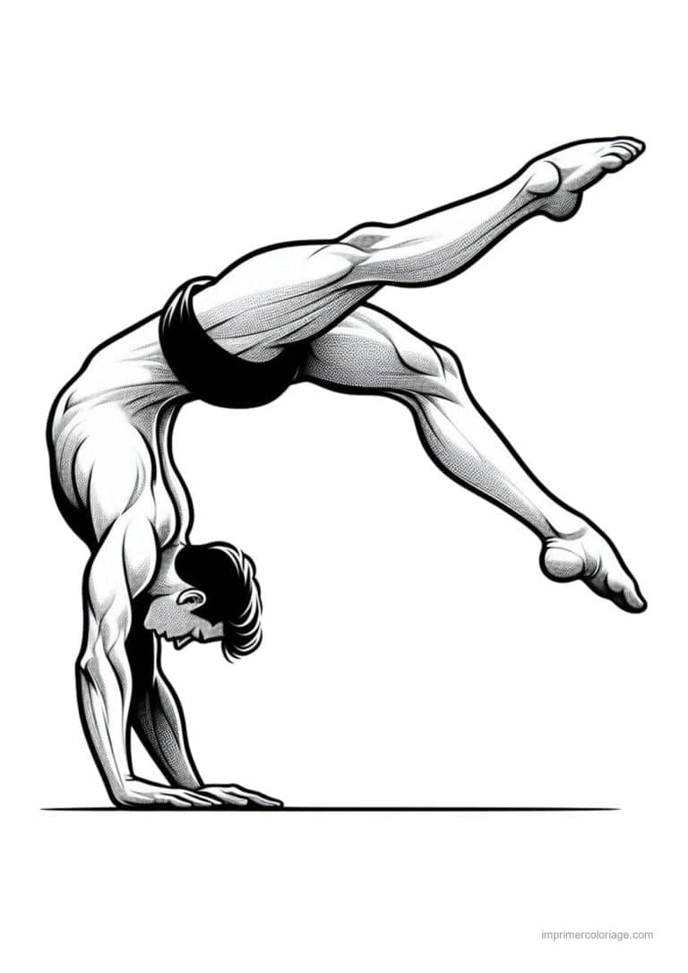 coloriage gymnastique 23 - dessin gratuit &agrave; imprimer