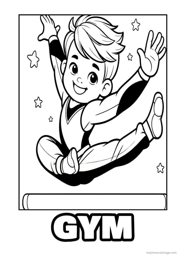 coloriage gymnastique 24 - dessin gratuit &agrave; imprimer