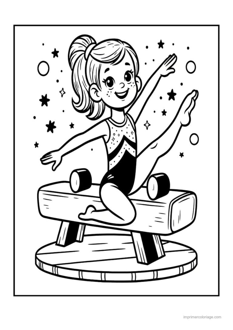 coloriage gymnastique 27 - dessin gratuit &agrave; imprimer