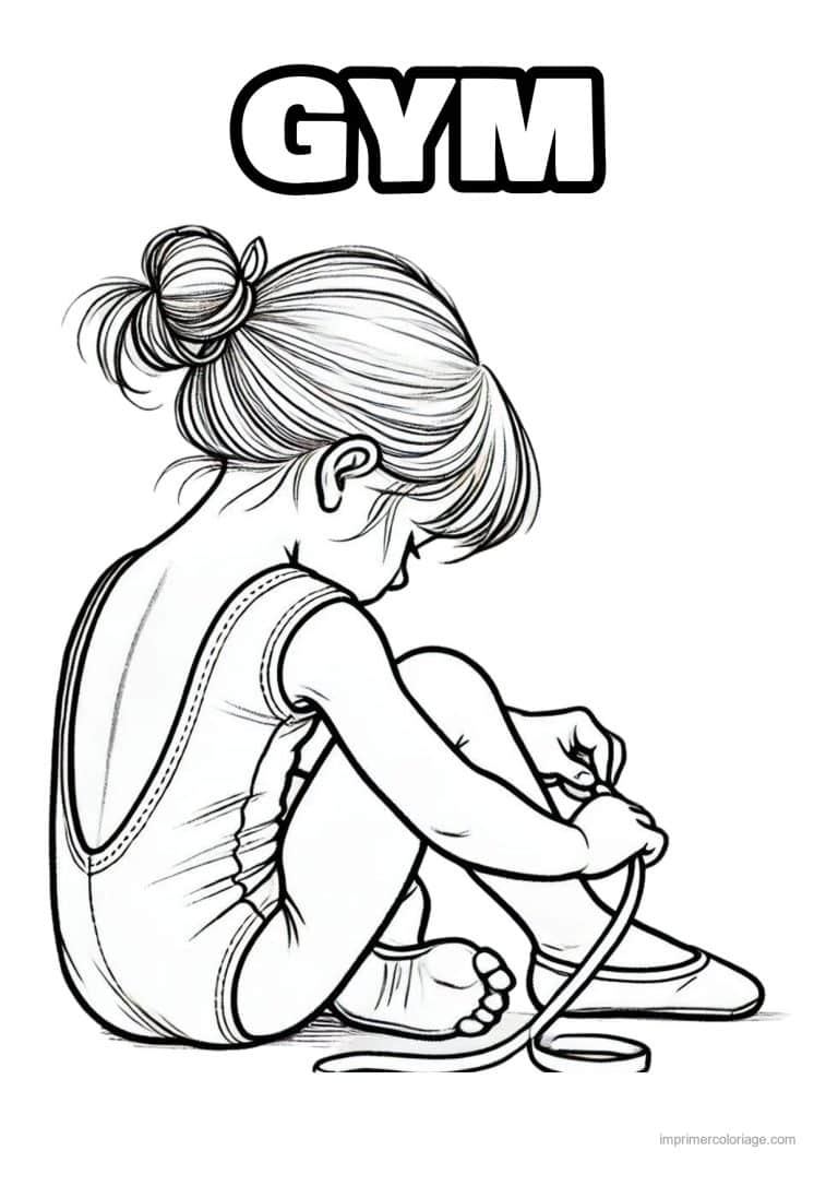 coloriage gymnastique 32 - dessin gratuit &agrave; imprimer