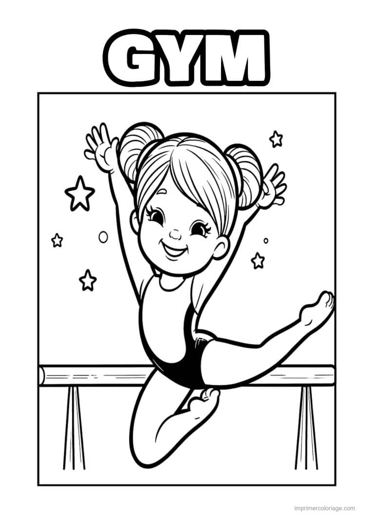 coloriage gymnastique 43 - dessin gratuit &agrave; imprimer