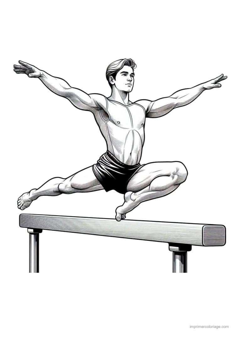 coloriage gymnastique 44 - dessin gratuit &agrave; imprimer