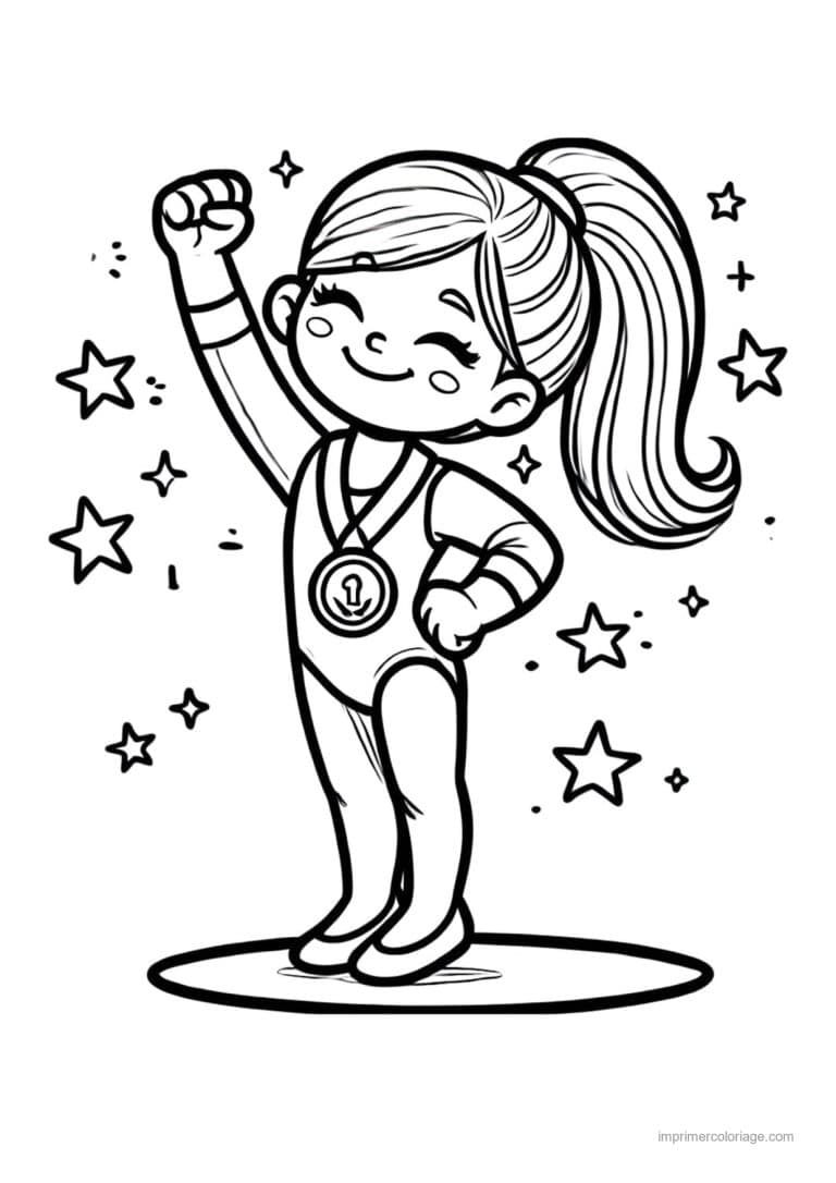 coloriage gymnastique 50 - dessin gratuit &agrave; imprimer